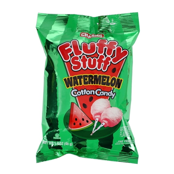 Fluffy Stuff Watermelon Flavored Cotton Candy, 1.7 oz bag