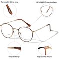 thumbnail image 2 of aisswzber Petites Lunettes Rondes Rondes Classiques Unisexes Légères Sans Ordonnance Lunettes Lentille Transparente Lunettes pour Femmes Hommes, 2 of 7
