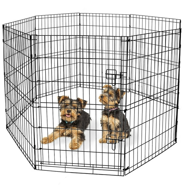 Blue Beagle Pet Exercise Pen, 36" Large Indoor & Outdoor Playpen for
