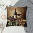 thumbnail image 2 of Orinice Wine Grapes Table Graphic Decorative Cushion Throw Pillow Cover for Home Couch Living Room Sofa - Aesthetic Decor, High-Quality 1PC 22x22in, 2 of 5