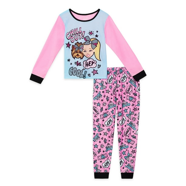 Jojo Siwa Girls Long Sleeve Pajamas Set, Sizes 4-12 - Walmart.com
