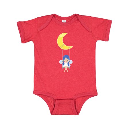 

Inktastic Cute Fairy Fairy On The Moon Fairy On A Swing Gift Baby Girl Bodysuit