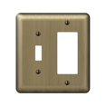 thumbnail image 1 of Plaque Murale 154TR 1 Toggle 1 Rocker-GFCI Laiton Brossé, 1 of 1