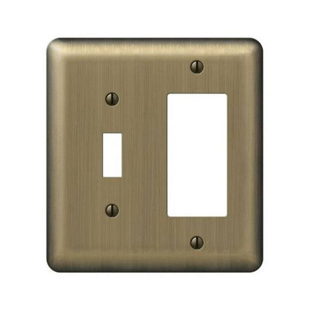 154TR 1 Toggle 1 Rocker-GFCI Wall Plate Brushed Brass