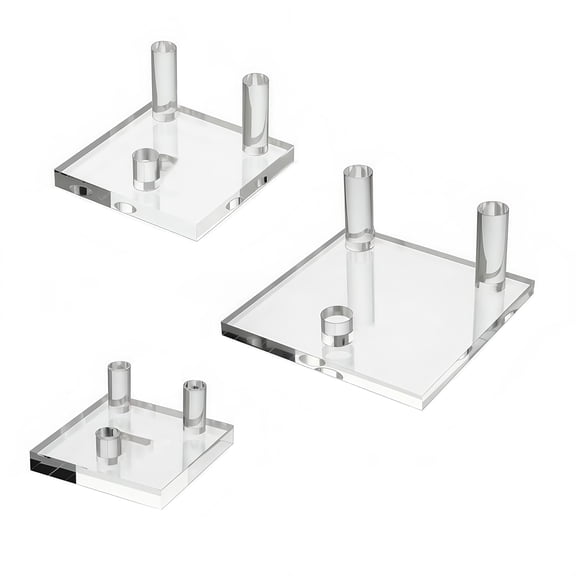 3 Set Acrylic Crystal Mineral Specimen Display Stand Decorative Display Rack