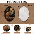 thumbnail image 3 of Dark Academia Canvas Wall Art Beautiful Fox Among Dark Floral Landscape Detailed Fur Greenery Oval Framed Canvas Prints Vintage Wall Hanging Decor for Home Decorations 8.6"x11.4", 3 of 7