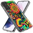 thumbnail image 2 of MUNDAZE Samsung Galaxy S20 Shockproof Clear Hybrid Protective Phone Case Neon Psychedelic Indie Hippie Sunflowers Cover, 2 of 5