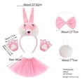 thumbnail image 4 of Easter Bunny Set For Girls Kids Party Dress Up With Headband Tail And Gloves, 4 of 4