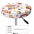 thumbnail image 4 of Balery Watercolor Fall Round Bar Stool Seat Covers Velvet Fabric Adjustable Protects from Scratches and Stains for 14-17 Inch Chair-12 inch, 4 of 7