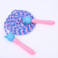 thumbnail image 4 of FeiKong Cuerda de saltar de algodón para niños, mango de madera, cuerda de fitness trenzada de algodón ajustable, 4 of 5