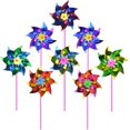 thumbnail image 1 of 100 Pieces Plastic Rainbow Pinwheels, Pinwheel Party Pinwheels DIY Pinwheel Set Kids Toy Garden Lawn Party Decoration, Multicolor, 1 of 4