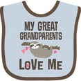 thumbnail image 3 of Inktastic My Great Grandparents Love Me Sloth Boys or Girls Baby Bib, 3 of 4