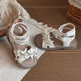 thumbnail image 6 of SGMVNU Toddler Girls Sandals and Pearls Strappy Dress Sandals Open Toe Flat Sandals Summer Shoes for Little/Big Kids Beige Size 8-9 Years, 6 of 9