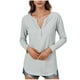 thumbnail image 3 of Ropa urbana para mujer,Camiseta de verano de manga larga con cuello redondo para mujer, informal y cómoda, de tejido suave y transpirable, ideal para el hogar o el trabajo, sopatenor, 3 of 9