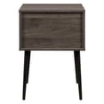 thumbnail image 5 of 18" 1-Drawer Contemporary Wood Side Table with Open Storage - Slate Gray/ Black, 5 of 5