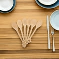 thumbnail image 4 of Hemobllo Set of 6 Soup Spoons Natural Wooden Utensils for Home Dining, Stirring, and Kitchen Use, 4 of 8