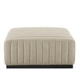 thumbnail image 2 of Modular Ottoman Accent Chair, Beige Black, Fabric, French Living Lounge Cafe Lobby Hospitality Restaurant, Modern Contemporary HB33764, 2 of 5