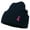 Navy, variant on Pink Ribbon Breast Cancer Embroidered Long Beanie - Pink OSFM