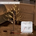 thumbnail image 2 of 2FT 24LT Lighted Birch Tree Battery Powered Timer Warm White LED Artificial Branch Tree for Home Party Festival Wedding Decor, 2FT Table Tree Lamp, 2 of 6