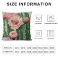thumbnail image 5 of PRATYUS Cactus Decorative Throw Pillow Covers Tropical Desert Green Succulent Plant Flowers Watercolor Pillow Cases Quote Square Cushion Cases Outdoor Home Sofa Decor 22x22in, 5 of 5