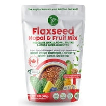 Colibreeco, Ground Flaxseed & Fruit Mix, Pineapple and Nopal Flavor, ( 12 Oz Bag ), Plant-Based Nutrition, Whit Fiber, Omega-3, Vegan and Gluten-Free.