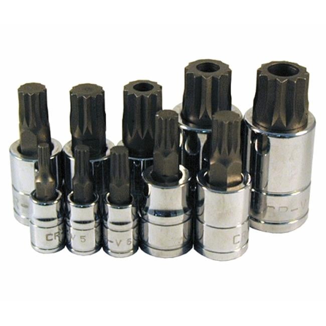 ATD 13782 10Piece Triple Square Spline Bit Socket Set