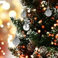 thumbnail image 4 of Taotanxi Christmas Balls Ornaments，24pcs 1.5" Pre-Strung Xmas Tree Decorations，Holiday Hanging Balls-3 Style Shatterproof Birthday Halloween Holiday Wedding Christmas Ornaments(Silver), 4 of 8