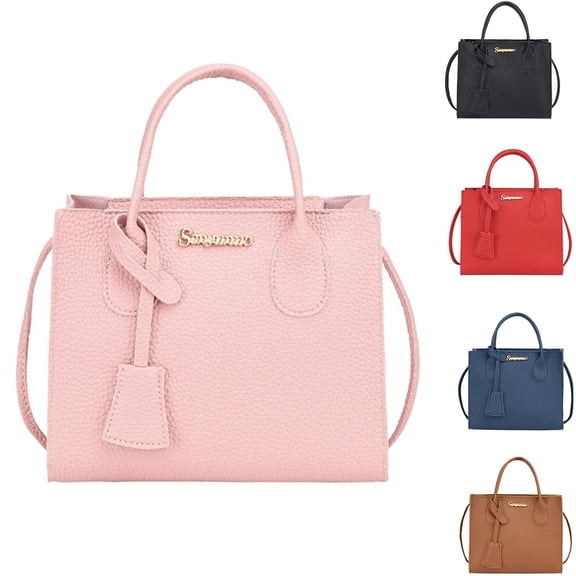 JoveMarine Women's Fashion Solid Color Handbag Versatile Shoulder and Crossbody Bag Perfect as Birthday Gift for Her and Daily Use Black
