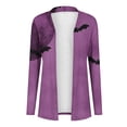 thumbnail image 4 of Cardigans Légers d'Hiver pour Femmes Mode Manches Longues Cardigan Imprimé d'Halloween Veste à Capuche Cardigan Boho Cardigan en Liquidation, 4 of 6