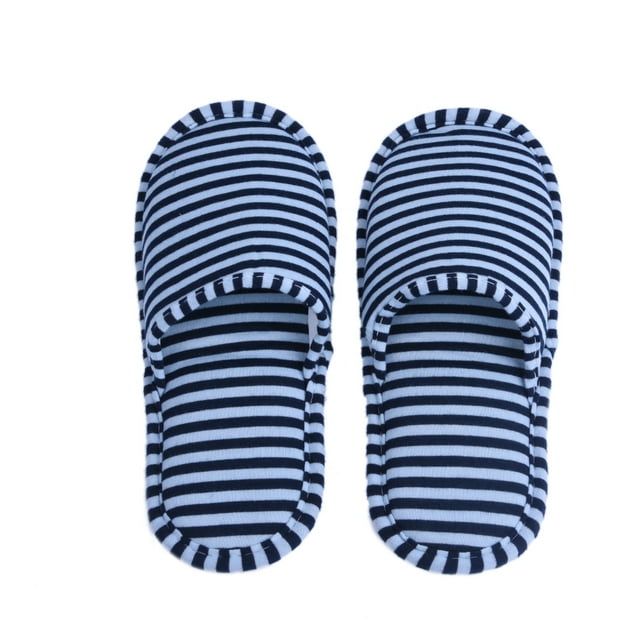 Zapatillas Portátil Plegable Pantuflas Reutilizable Interior Suave Algodón ntideslizante Unisex para Casa?Hotel Viajar Zapatillas de Viaje para?Hombre Mujer(Hombre -Rayas verdes) Ecomeon no