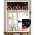thumbnail image 7 of Mushrooms Valances for Windows Eucalyptus Leaf Butterfly Plants Moon Night Valance Rod Pocket Light Filtering Short Window Treatments Curtains for Kitchen Bathroom Living Room Bedroom, 42 x 12 Inch, 7 of 7