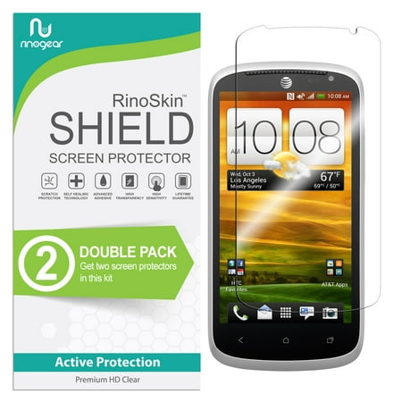 (2-Pack) RinoGear HTC One VX Screen Protector Case Friendly Accessories Flexible Full Coverage Clear TPU Film