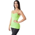 thumbnail image 4 of Boca Rosa Basic Seamless Camisole - Women's Stretchy Nylon Span Tanks (US, Alpha, One Size, Regular, Regular, 1, Neon Green), 4 of 4
