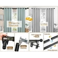 thumbnail image 5 of 1 Inch Double Curtain Rod 72 to 144 Inches(6-12 Feet), Black Telescoping Curtain Rods for Windows 66 to 120 Inches, Heavy Duty Drapery Rod with Round Finials, 5 of 9