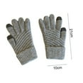 thumbnail image 6 of Naierhg 1 Pair Winter Couple Gloves Solid Color Knitting Touch Screen Full Finger Elastic Keep Warm Soft Washable Women Winter Gloves Riding Stuff keep warm Yellow, 6 of 8