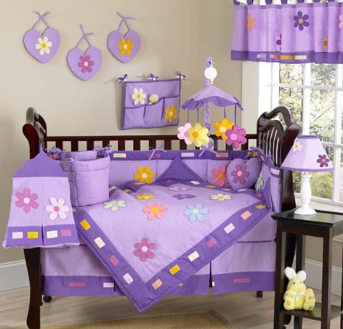 solid purple crib bedding