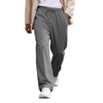 thumbnail image 2 of Men's Sweatpants Joggers Baggy Wide Leg Lounge Pants with Pockets Casual Athletic Sweats Gray XL, 2 of 7