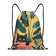 thumbnail image 1 of Lukts Cat Hiding In Potted Plants Pattern Drawstring Backpack Bag Sport Gym Sackpack,String Backpack Sport Bag Sack,Cinch Tote Gym Backpack-Medium, 1 of 6