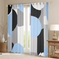 thumbnail image 2 of Castle Fairy Abstract Minimalist Black Out Curtains for Teens Girls Boys,Geometric Semicircle Curtains Pack Of 2 (42X63 Each),Vintage Aesthetic Bedroom Curtains,Super Cozy Room Decor, 2 of 6