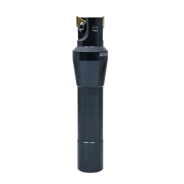 Accusize Moulin à Bout en Carbure 1 Pieds', Tige R8, 2 Flûtes, avec Inserts TPG22, 0046-0915