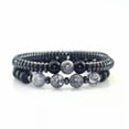 thumbnail image 4 of EOEMY 2Pcs/Sets Natural Stone Hematite Weight Lose Bracelets Women Men Jewelry-Grey, 4 of 4
