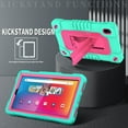 thumbnail image 6 of FIEWESEY for Walmart Onn 7 2024 Tablet Case for Onn 7 4th Gen Case Shockproof Hybrid for Kid Kids Friendly Shell Case Built in Shoulder Strap Stand for Walmart Onn 7 2024 Model 100135924 - GreenPink, 6 of 7