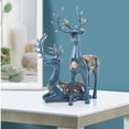 thumbnail image 4 of Miumaeov A Pair Deer Statue Decor Resin Figurines Sculptures Center Table Living Room Decor Art Blue, 4 of 14