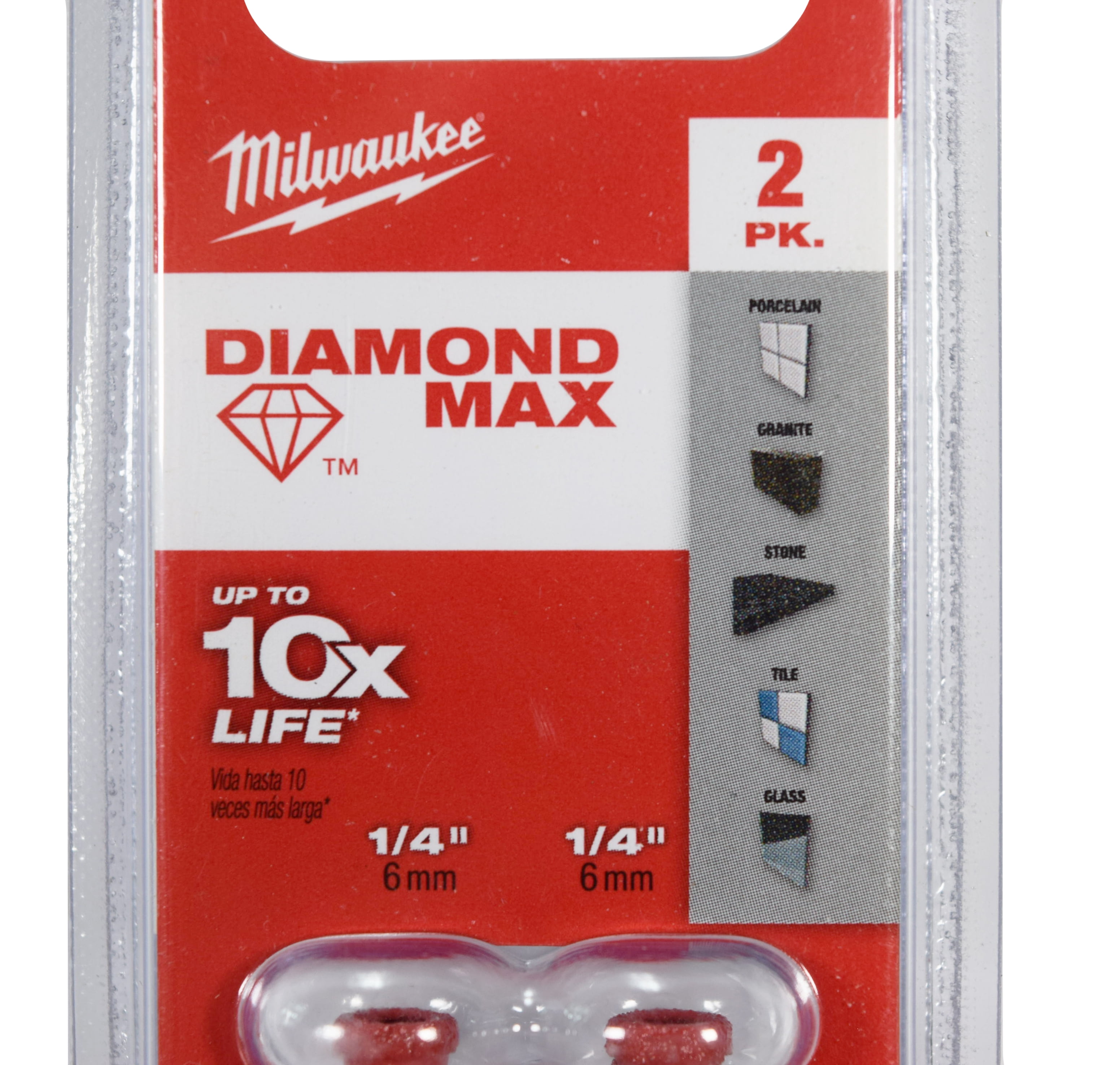 Milwaukee 49-56-0501 Diamond MAX 1/4" Diamond Grit Hole Saw PK
