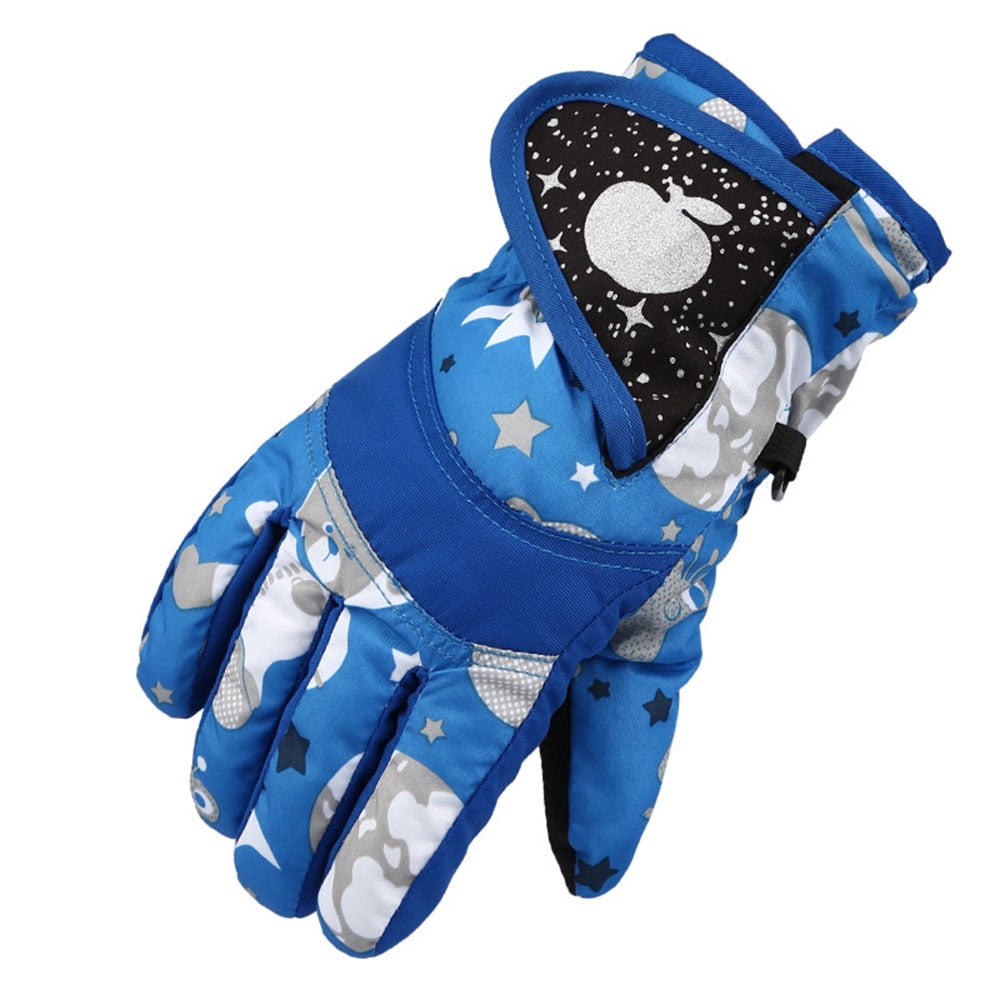 Boys Girls Outdoor Waterproof Windproof Ski Gloves Toddlers Winter Warm For Kids 
