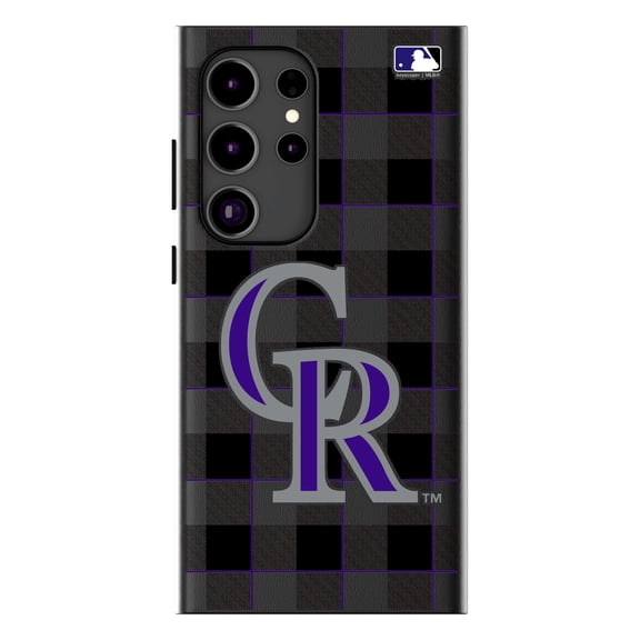 Keyscaper Colorado Rockies Plaid Galaxy Magnetic Bump Case