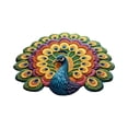 thumbnail image 2 of 3D Peacock Floral Doormat, 24x24 Inch Non-Slip Entrance Rug for Indoor Outdoor Use, Water-Absorbent Easy Clean Floor Mat, 2 of 3
