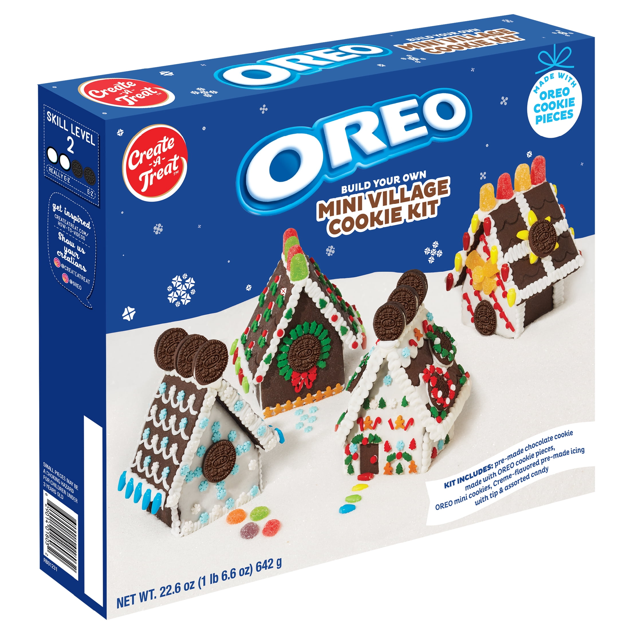 Holiday Oreo Chocolate Mini Village Cookie Kit, Create A Treat Building
