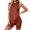 Brick Red, variant on Women's Sleeveless Solid Two-Piece Shorts Set, Casual Loose Summer Outfit,Brown,M
