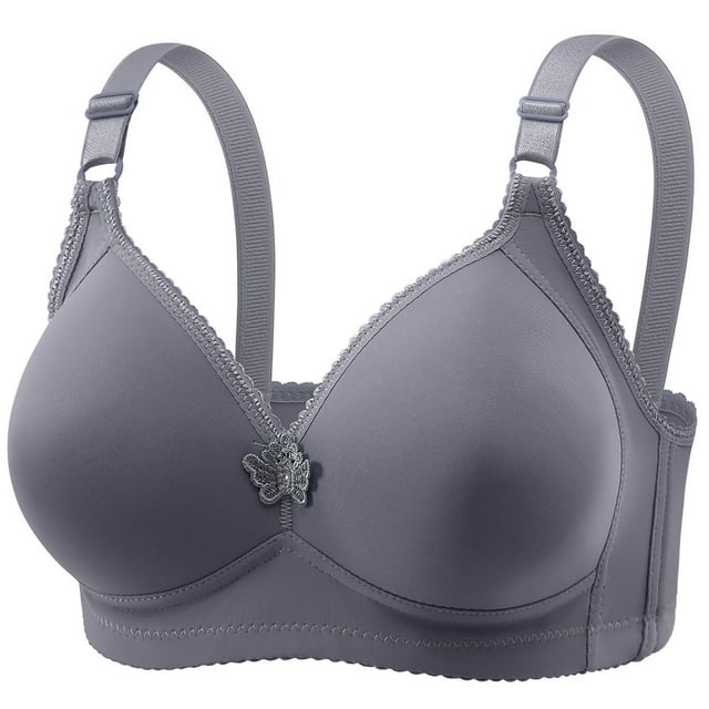Cinvoph Women's Plus Size Bras Breathable Push Up Adjustment Bra with Gathered Upper Support Full Coverage Bra
